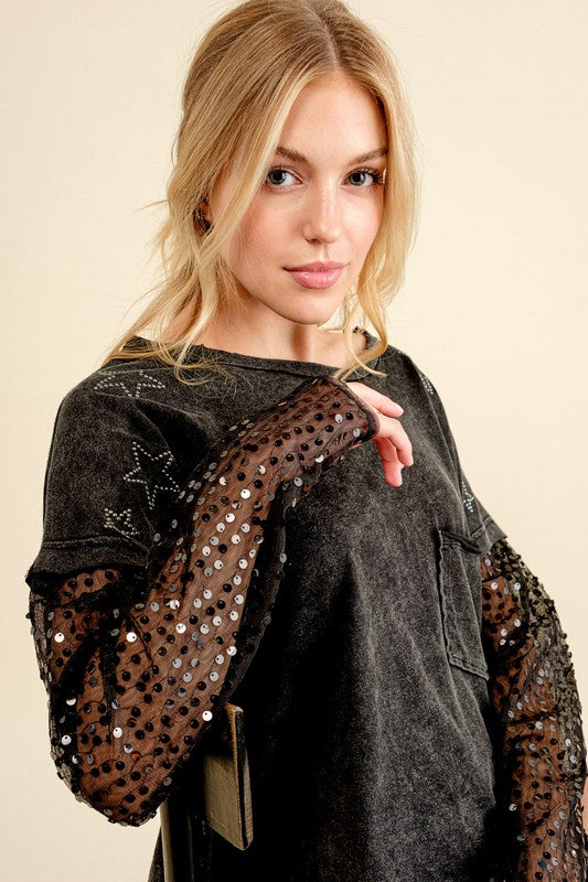 Star of The Show Sequin Top