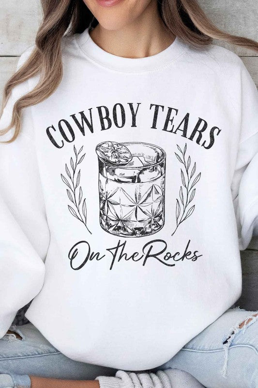 Cowboy Tears On The Rocks Oversized Sweatshirt