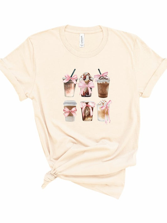 Coffee Lover Ribbon Graphic Tee